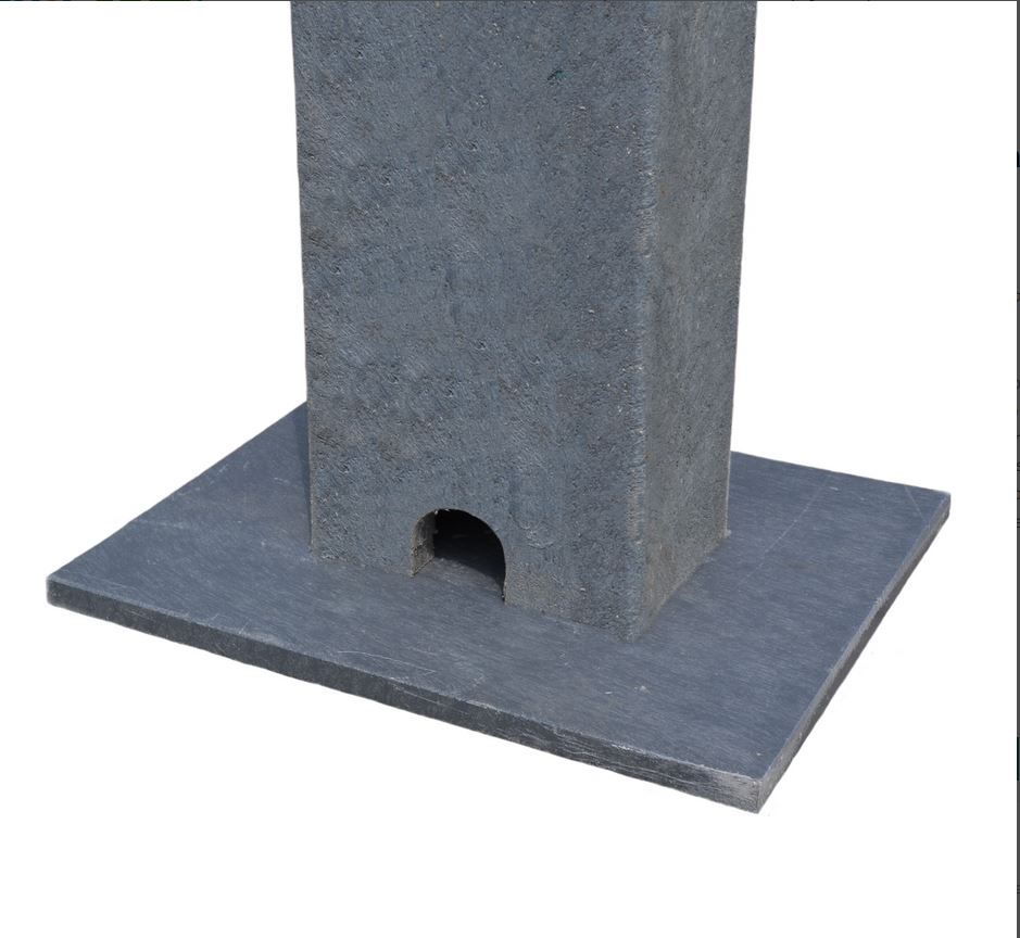 KS2 Ladesockel aus Recycling Kunststoff anthrazit – Bild 3
