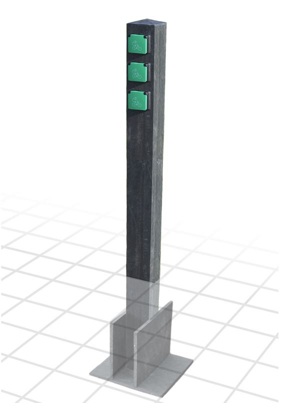 r1 Elektrofahrrad-Ladestation schwarz – Bild 2